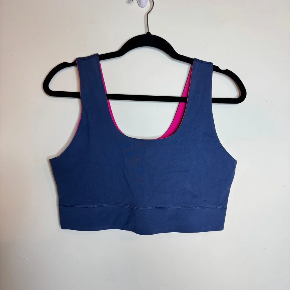 Reversible Pink and Blue Sports Bra Fabletics